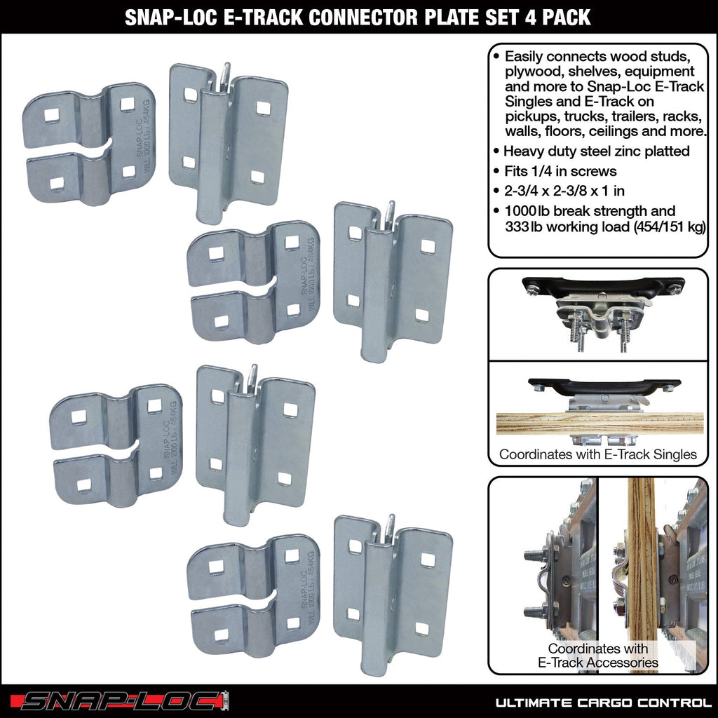 Snap-Loc E-Track Connector Plate Set – Frachtsteuerung