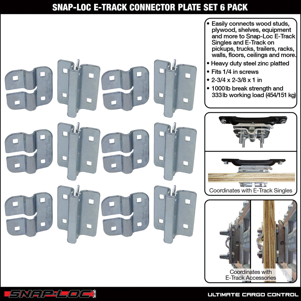 Snap-Loc E-Track Connector Plate Set – Frachtsteuerung