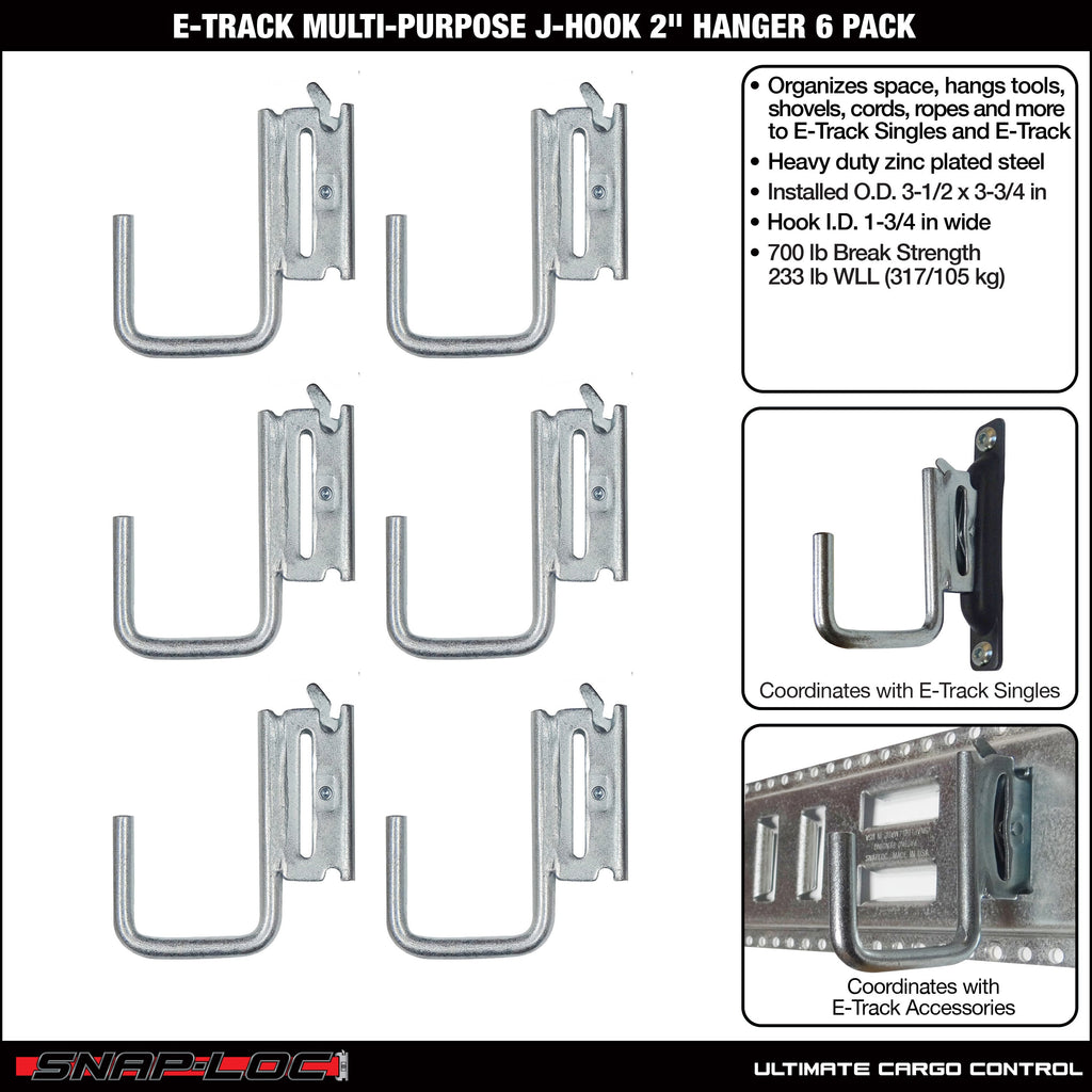 Snap-Loc E-Track 2' Mehrzweck-J-Hook - Cargo Control
