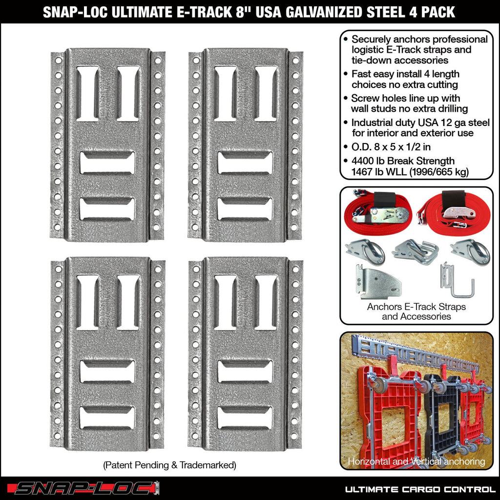 Fast-Track E-Track; USA Galvanized Steel Horizontal Vertikal