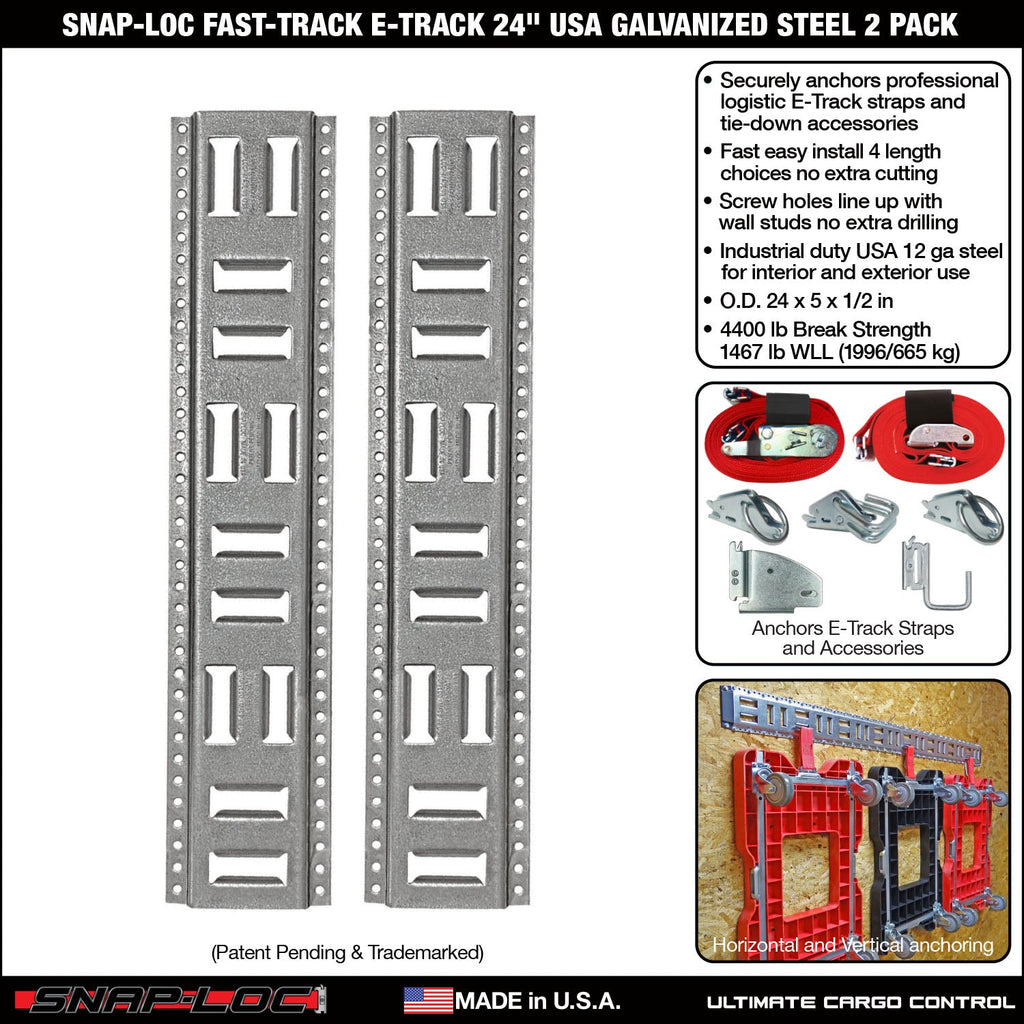 Fast-Track E-Track; USA Galvanized Steel Horizontal Vertikal