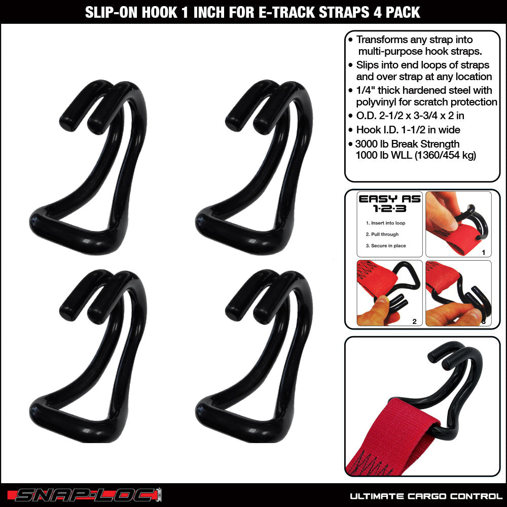 Snap-Loc E-Track Strap Hook Adapter – Slip-On 1 Zoll