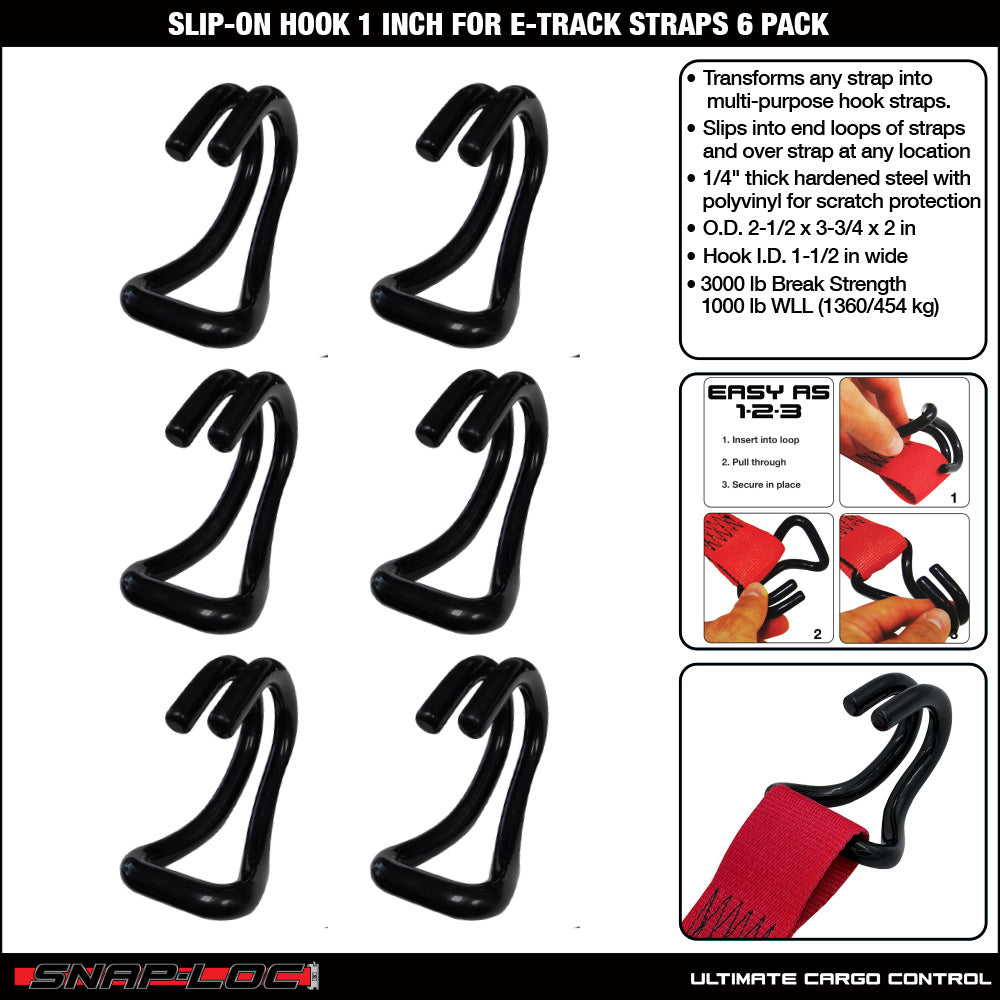 Snap-Loc E-Track Strap Hook Adapter – Slip-On 1 Zoll
