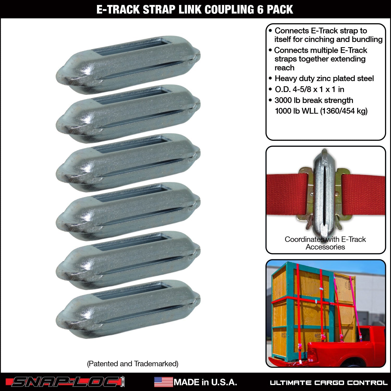 Snap-Loc E-Track Bandkupplung - Ladungskontrolle