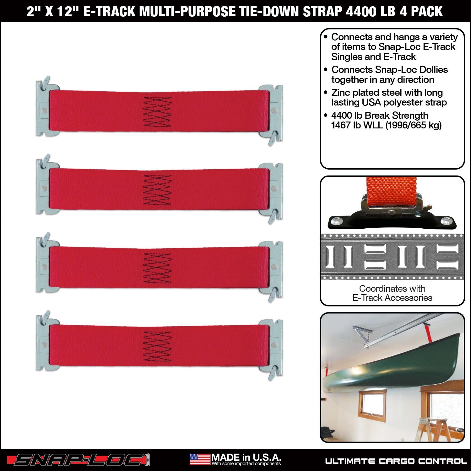 Snap-Loc 2' x 12' E-Track Strap - Mehrzweck, 2 kg